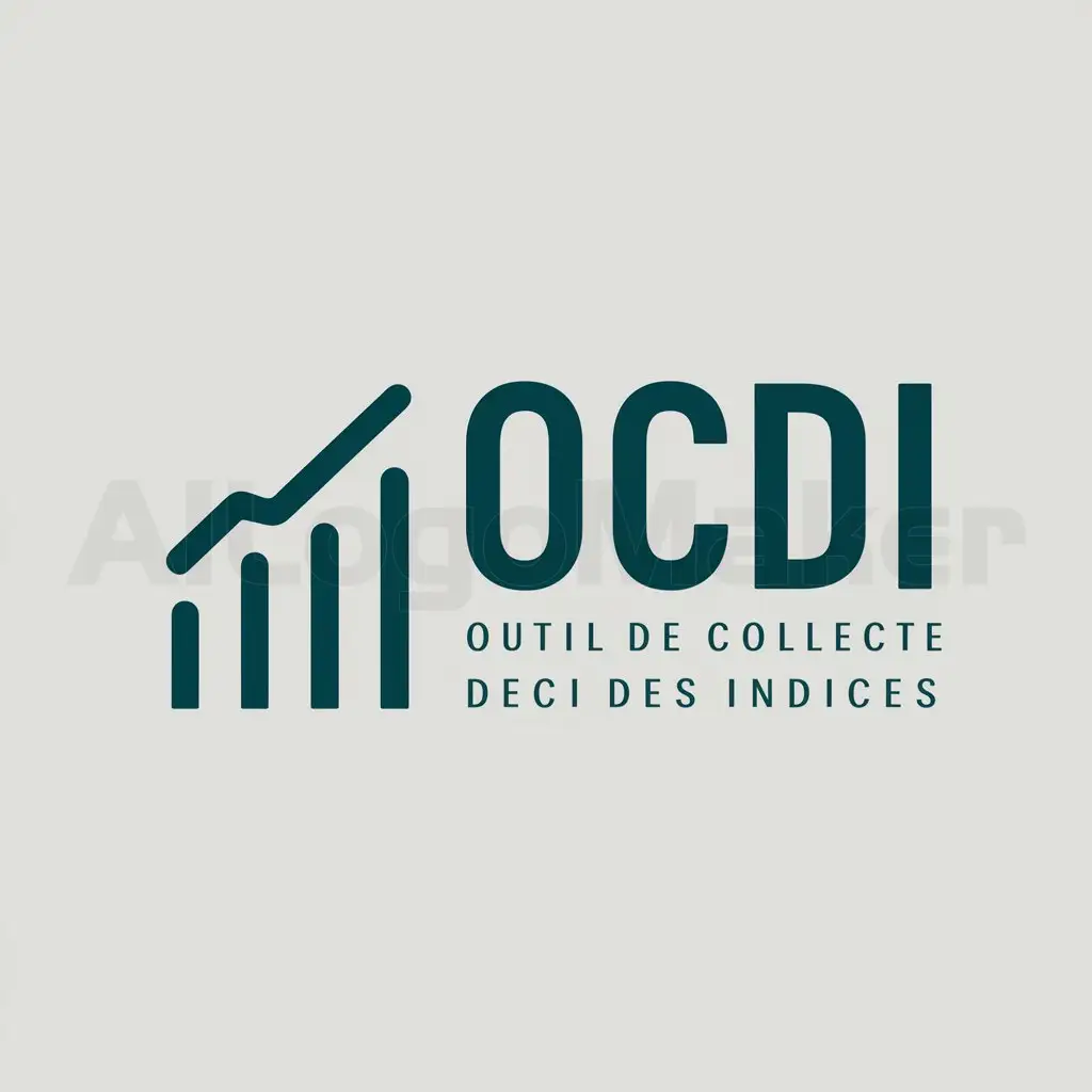 a logo design,with the text "OCDI (Outil de Collecte Des Indices)", main symbol:index financial market,Moderate,be used in Finance industry,clear background