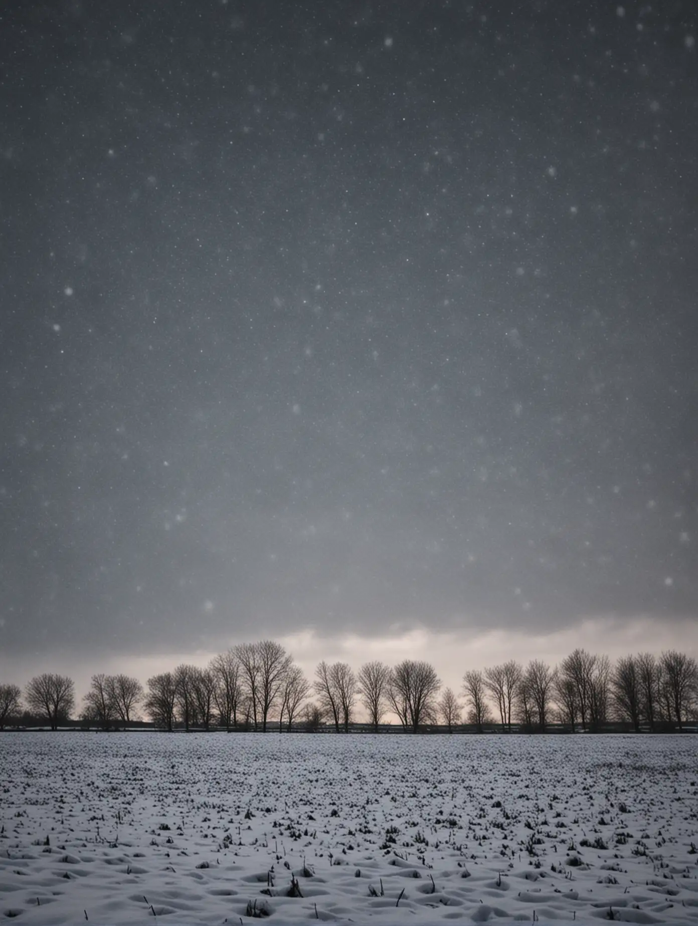 Winter Wonderland Tranquil Snowy Skies Inspiring Solitude