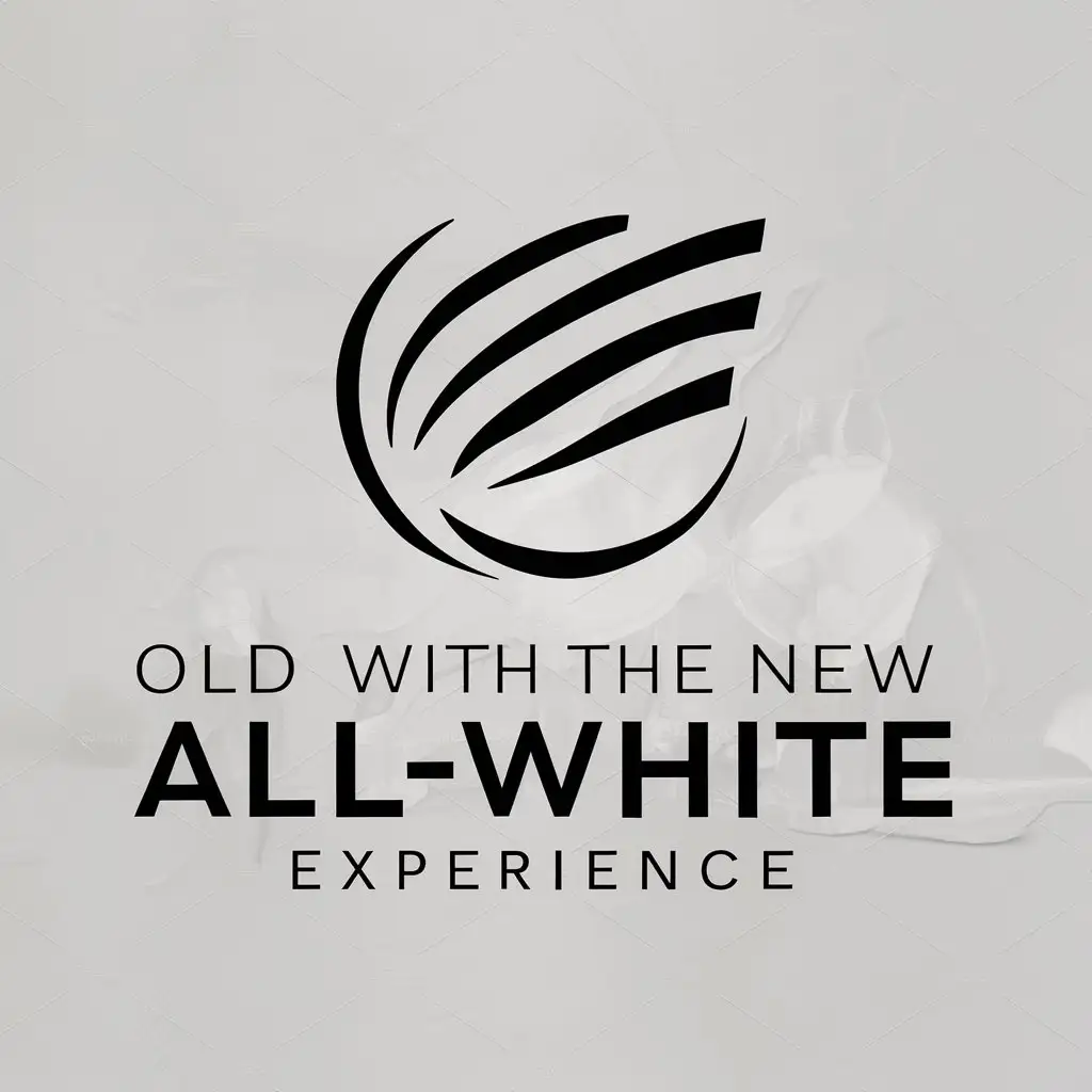 a logo design,with the text "OLD WITH THE NEW ALL-WHITE EXPERIENCE", main symbol:ELEGANCE, LIFESTYLE,Minimalistic,be used in Events industry,clear background