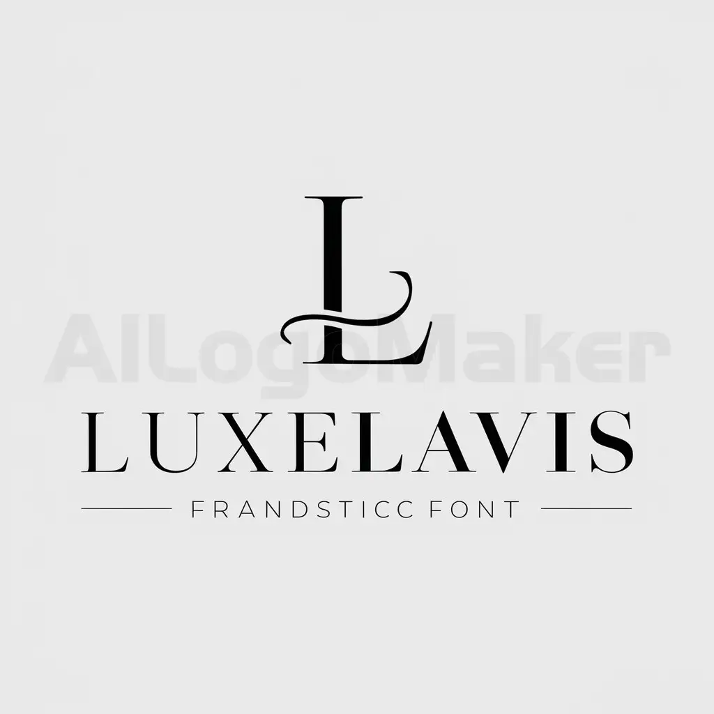 a logo design,with the text "Luxelavis", main symbol:As for the logo, envision a sleek and minimalist design. Perhaps a monogram featuring the initials 'Llavis' intertwined in an elegant and sophisticated manner, representing the brand's focus on style and refinement. Consider using a classic font with clean lines to convey a sense of luxury and sophistication. The color palette could consist of timeless hues like black, white, and metallic tones to evoke a sense of premium quality.,Minimalistic,be used in Fashion industry,clear background