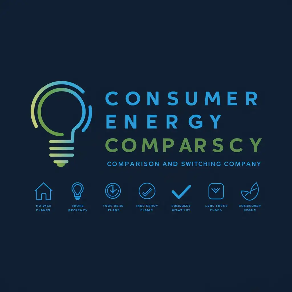 a logo design,with the text "Consumer Energy Comparison and Switching Company", main symbol:Consumer Energy Comparison and Switching Company, create a new brand and style guide from scratch including - colors - logo - typography - icons The primary goals are to both attract new customers and increase brand awareness.  set up social media presence and promotional material. Key Requirements: The brand is a consumer brand in the energy sector. It should appeal to homeowners and tenants who have energy (electricity and gas) accounts and are interested in getting the best energy plan for their address. It should be clean, simple and clearly demonstrate our value proposition which is to allow consumers to compare and switch their energy plan with one click. The brand should ooze being easy, trustworthy, affordable and consumer friendly. We want the customers to have the best experience and get the best deal for their home.,Moderate,be used in Consumer Energy Comparison and Switching Company industry,clear background