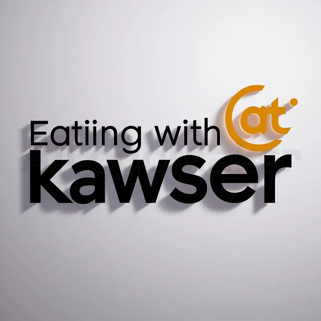 a logo design,with the text "Eating With Kawser", main symbol:eat,Moderate,be used in Internet industry,clear background