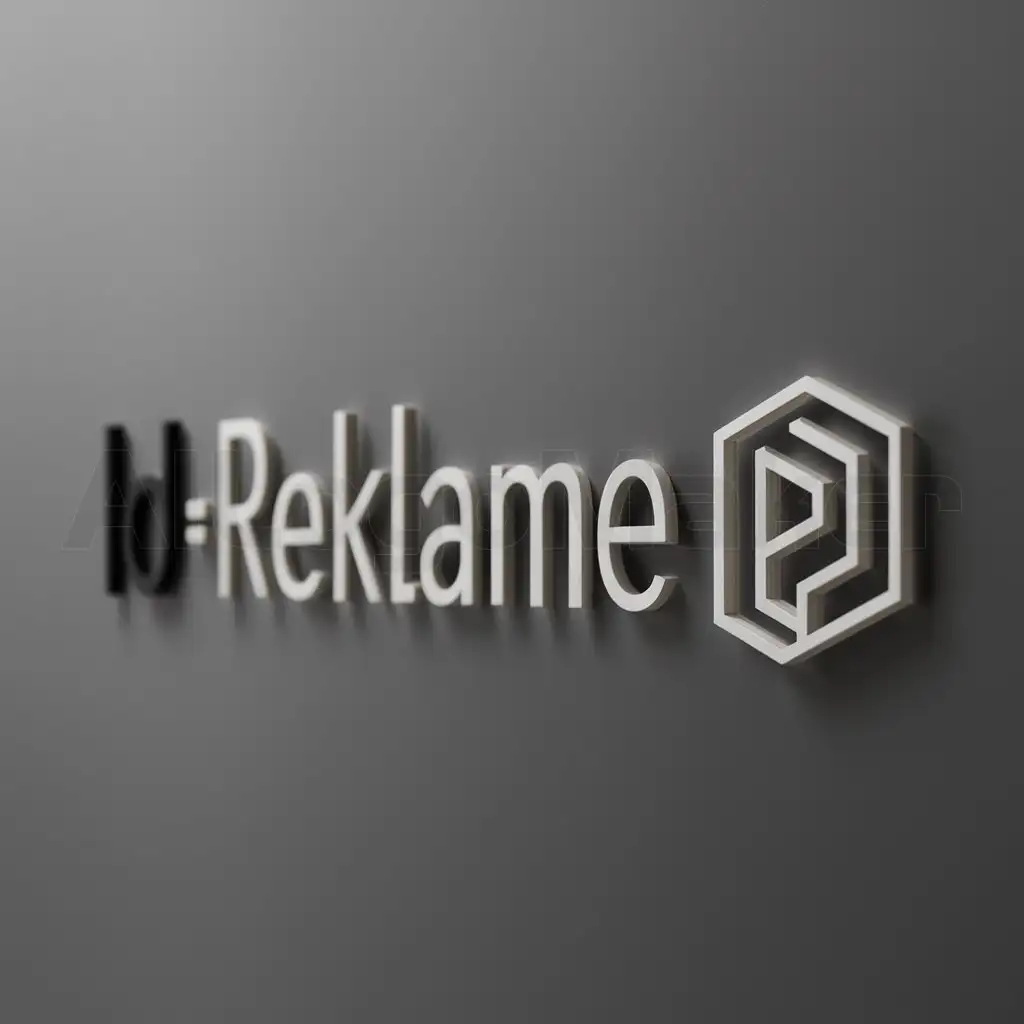 a logo design,with the text "id-reklame", main symbol:3d printing Sign lasercutting,Moderate,clear background