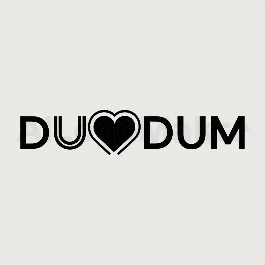 a logo design,with the text "dumdum", main symbol:marriage,Moderate,clear background