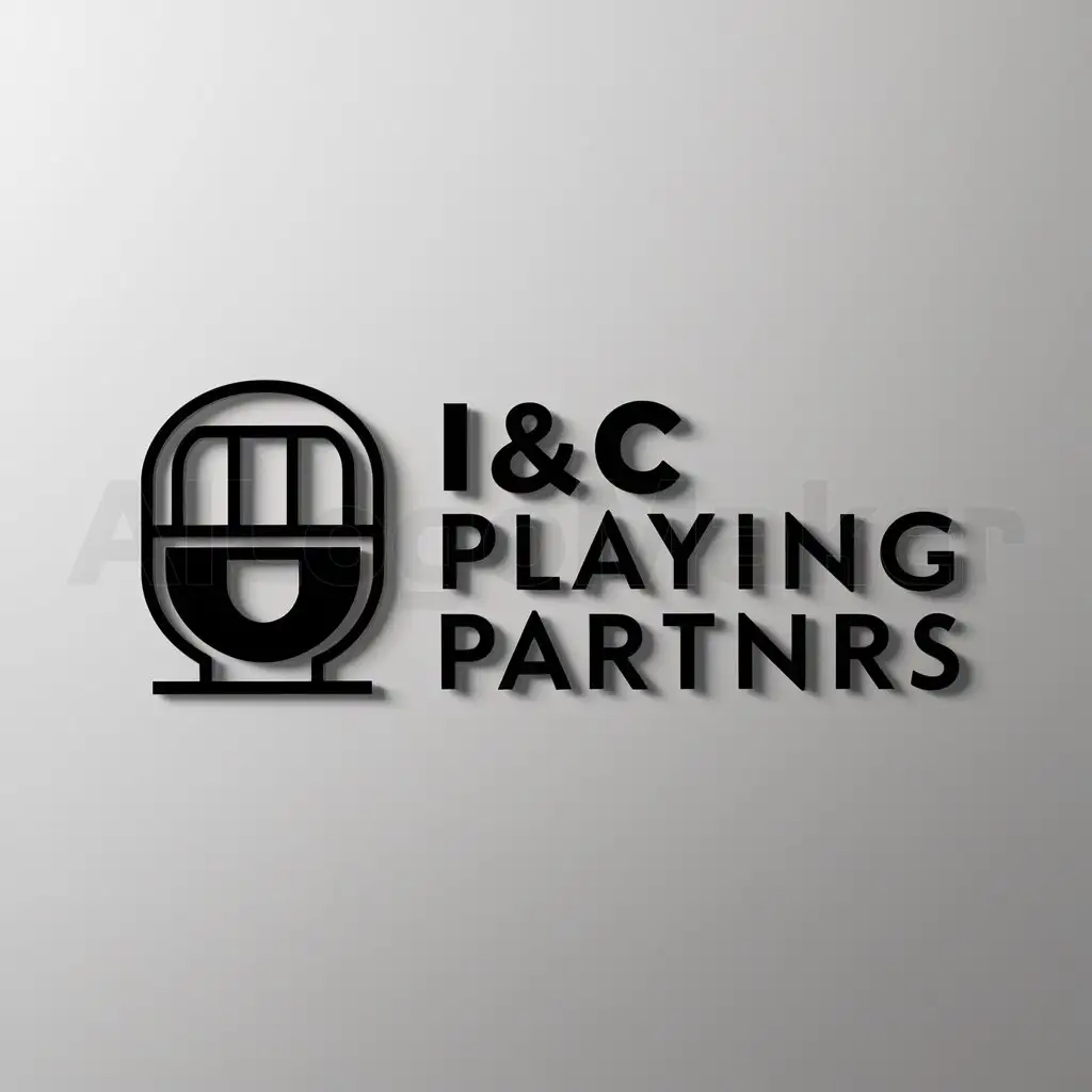 a logo design,with the text "I&C PLAYING PARTNRS", main symbol:gacha gacha,Moderate,be used in Others industry,clear background