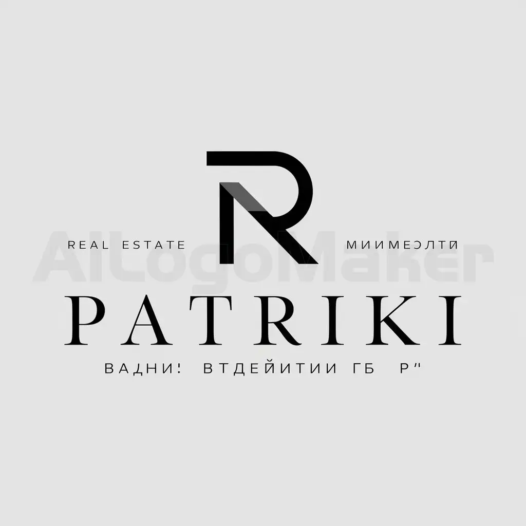 LOGO-Design-For-Patriki-Real-Estate-Minimalistic-Design-with-Emphasis-on-R