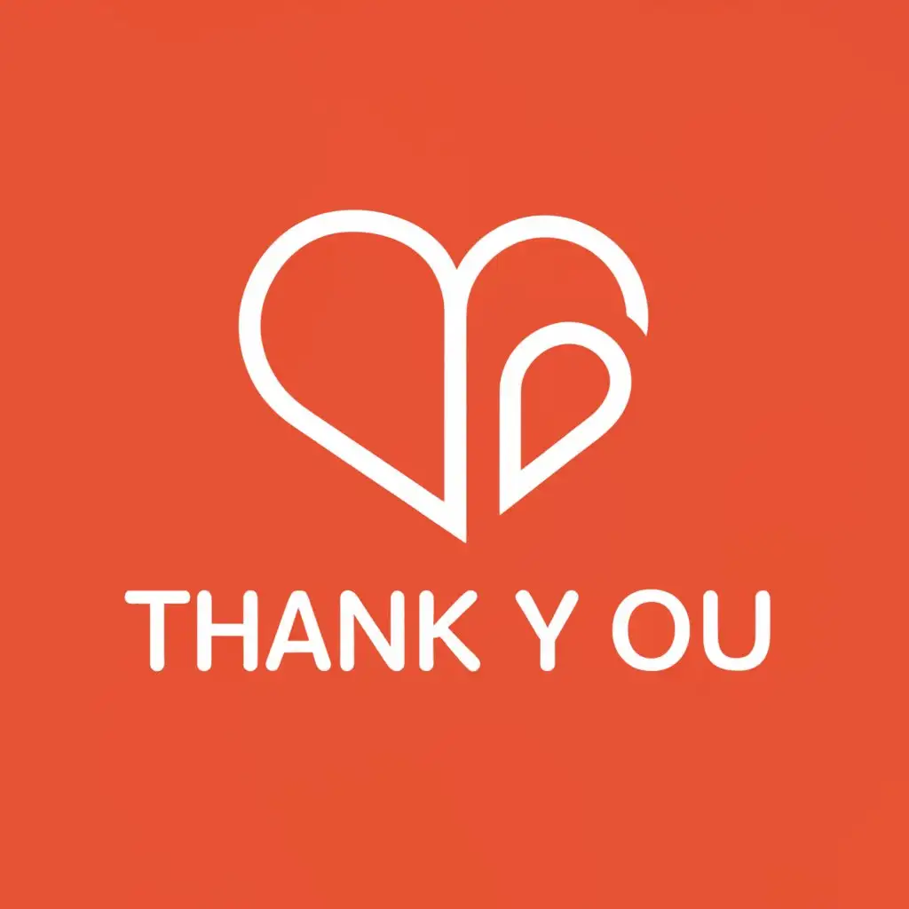 a logo design,with the text "Thank you", main symbol:Living heart,Moderate,be used in Finance industry,clear background