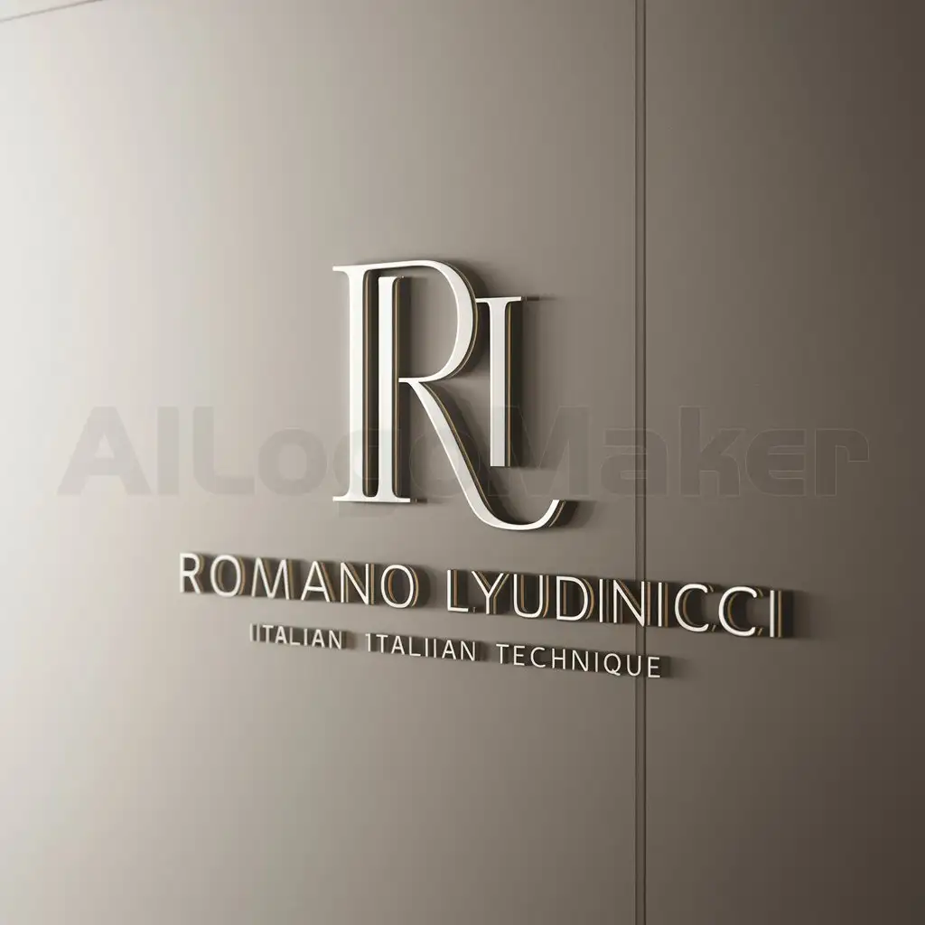 a logo design,with the text 'Romano Lyudinicci', main symbol:RL, Moderate, be used Italian technique, clear background