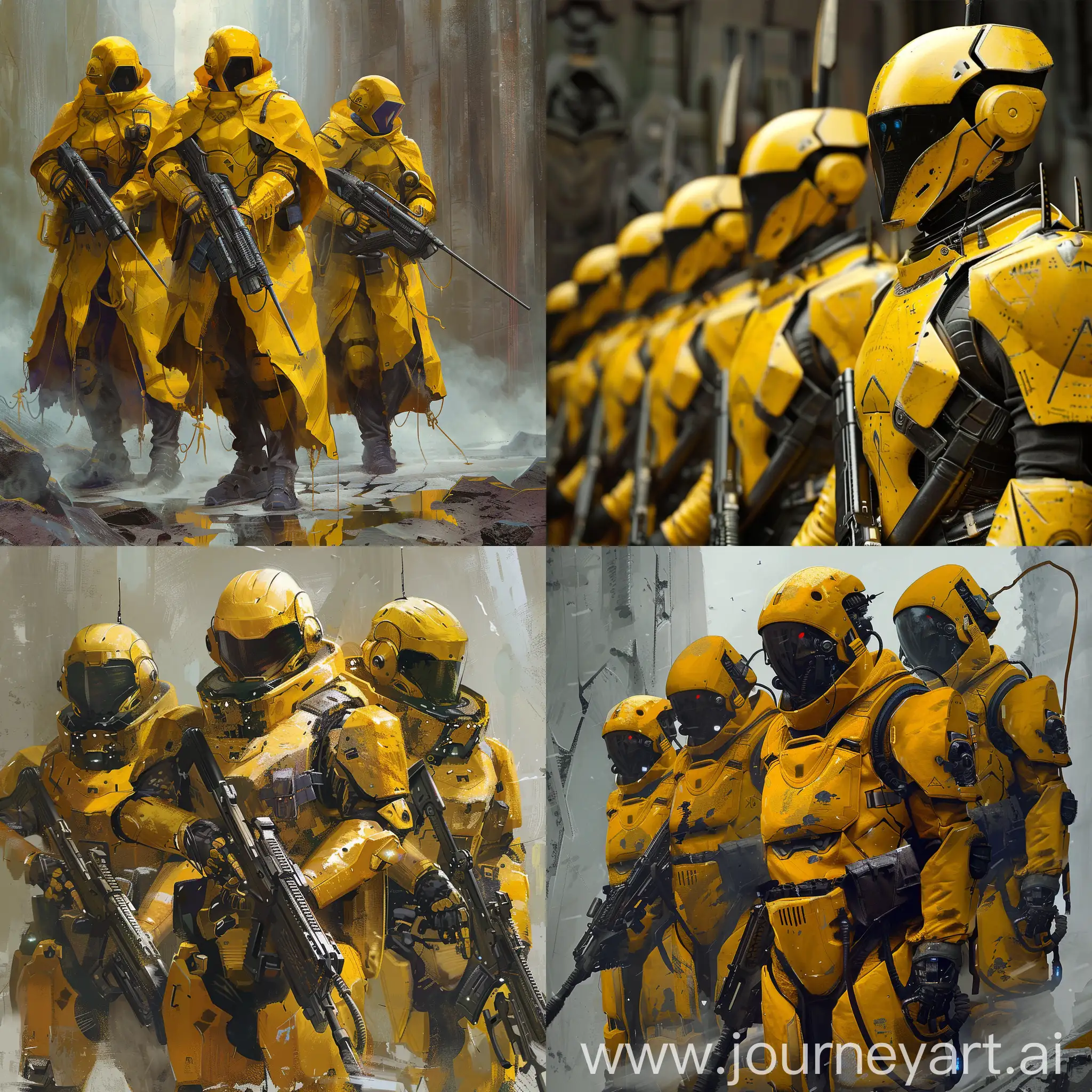 Futuristic-Soldiers-in-Yellow-Armor