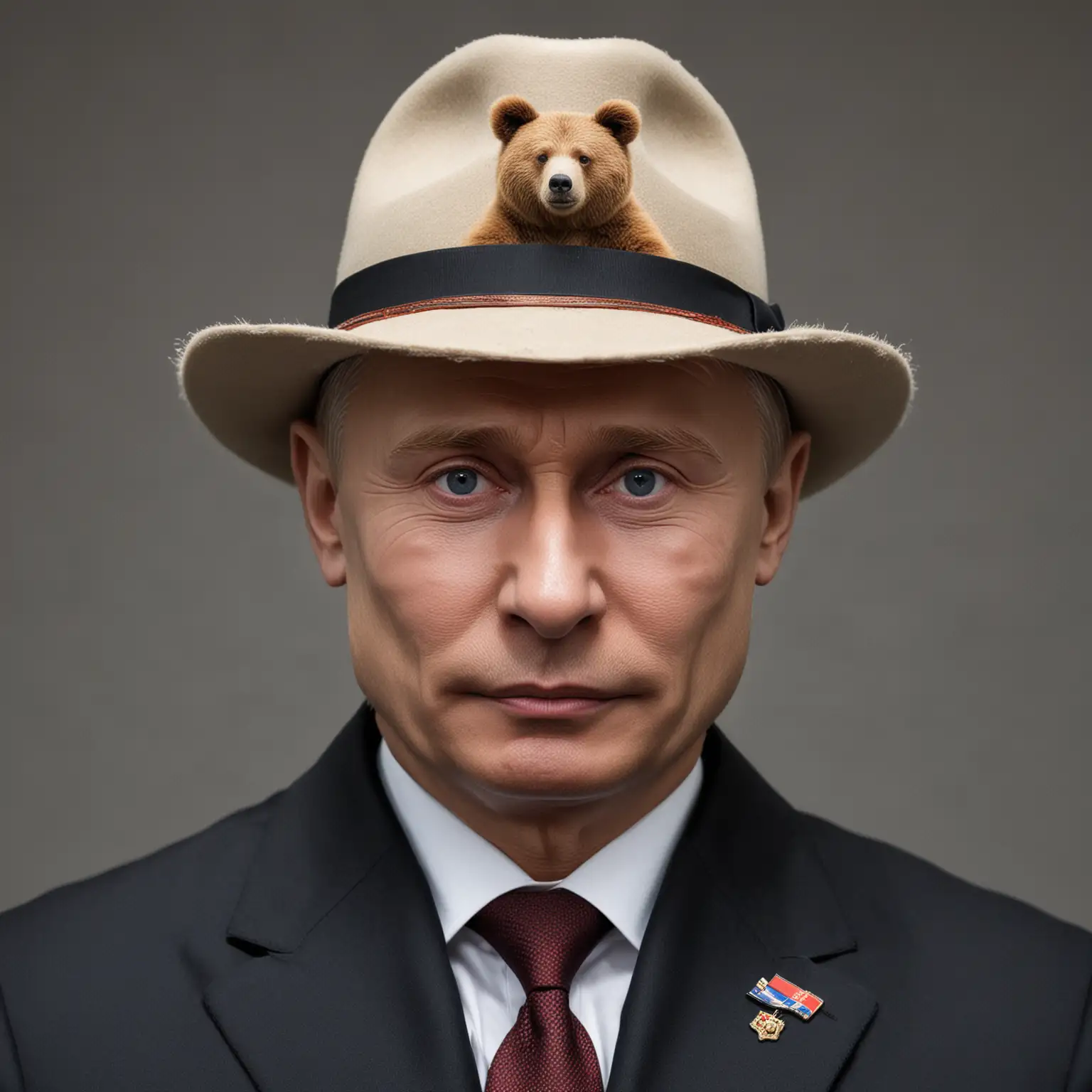 Путин в шляпе медведь
