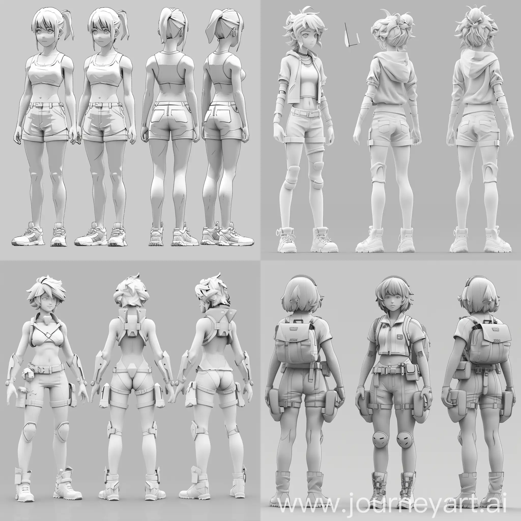 Anime-Style-Character-2D-Turnaround-Reference-for-3D-Modeling