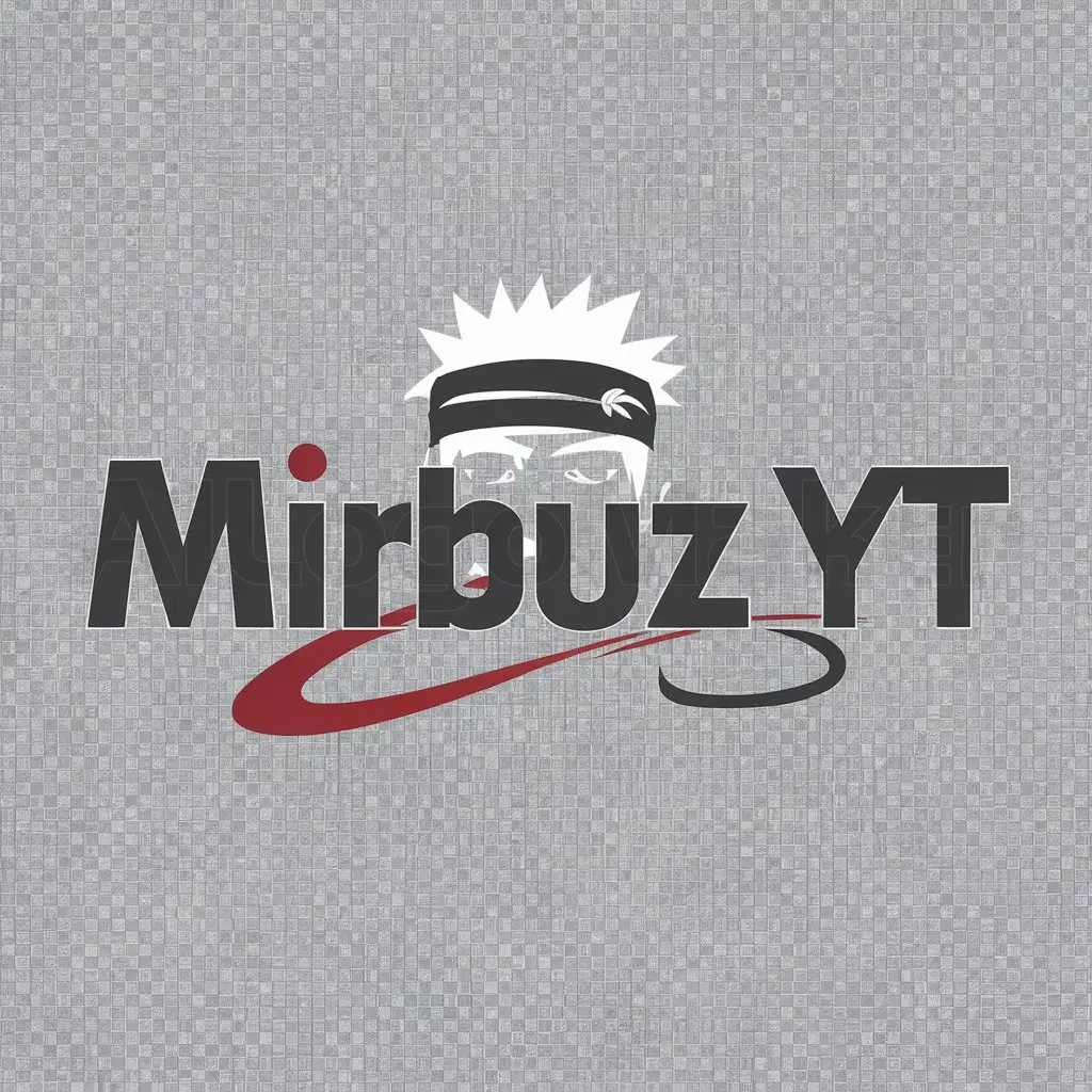 a logo design,with the text "Mirbuz yt", main symbol:Naruto,Moderate,be used in Others industry,clear background