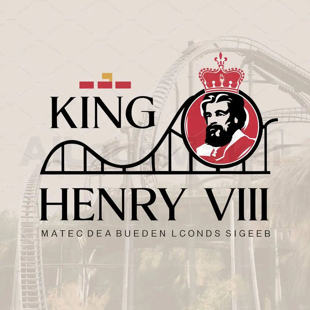 a logo design,with the text "King Henry VIII", main symbol:roller coaster based on king Henry viii,Moderate,clear background