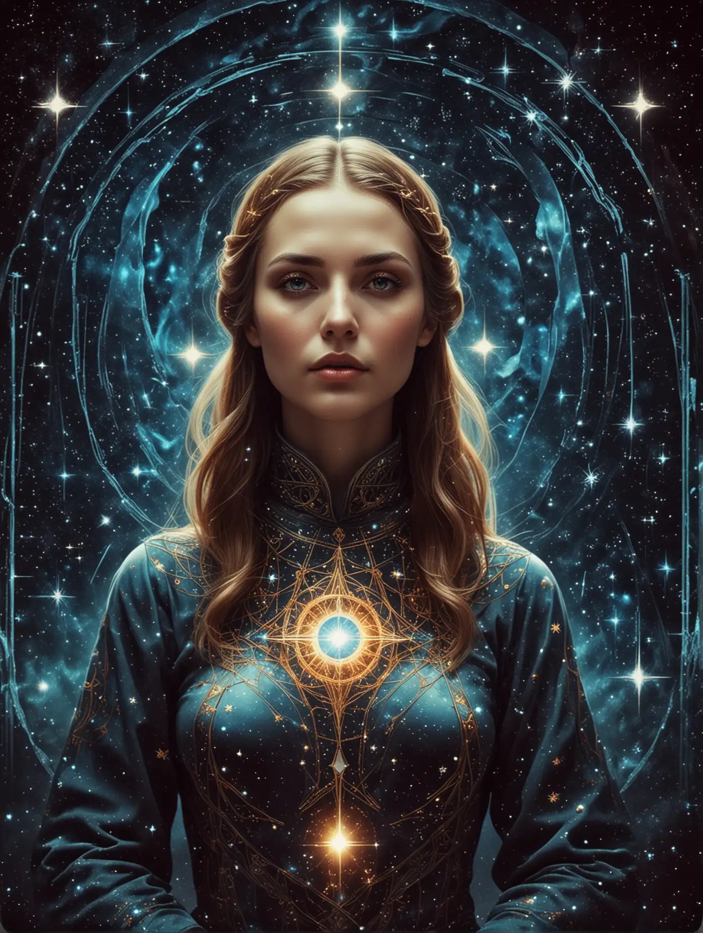 Slavic-Style-Tarot-Card-Woman-as-Galactic-Symphony