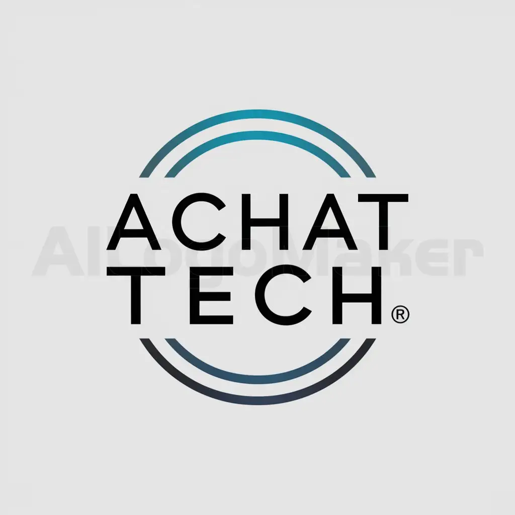 a logo design,with the text "achat tech", main symbol:rond,Moderate,be used in Others industry,clear background