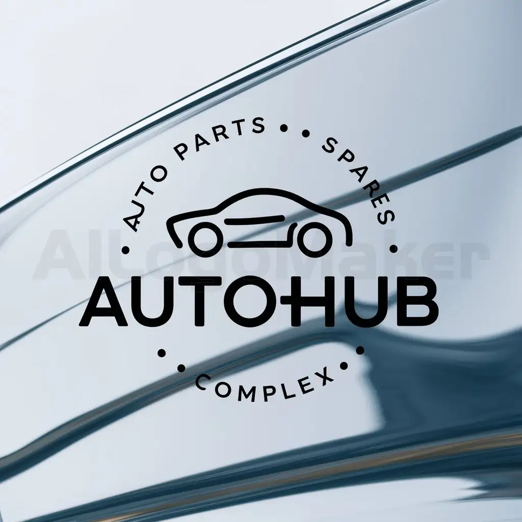 a logo design,with the text "Autohub", main symbol:auto parts, spares,complex,be used in Automotive industry,clear background