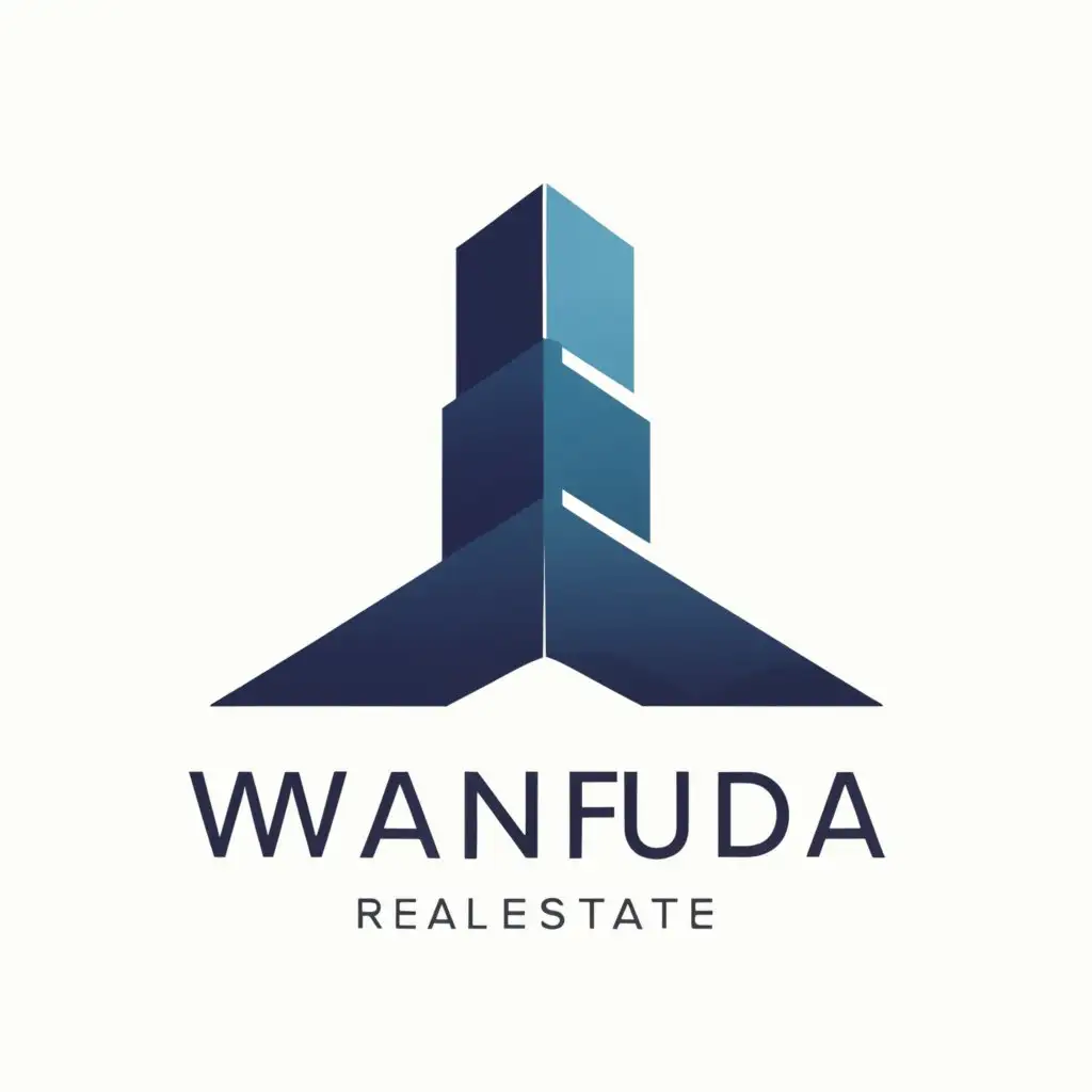 a logo design,with the text "Wanfuda", main symbol:Tall building,Moderate,be used in Real Estate industry,clear background