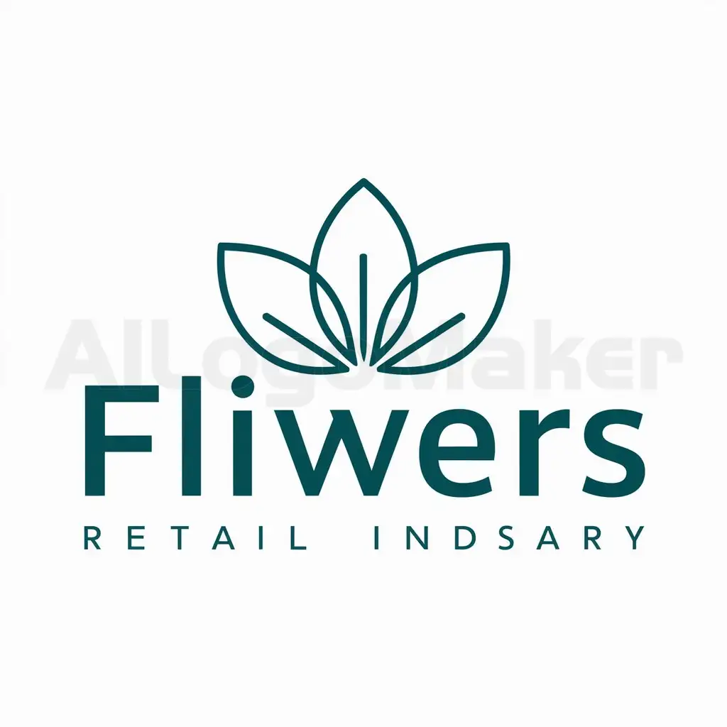a logo design,with the text "FLIWERS", main symbol:FLOWERS,Moderate,be used in Retail industry,clear background