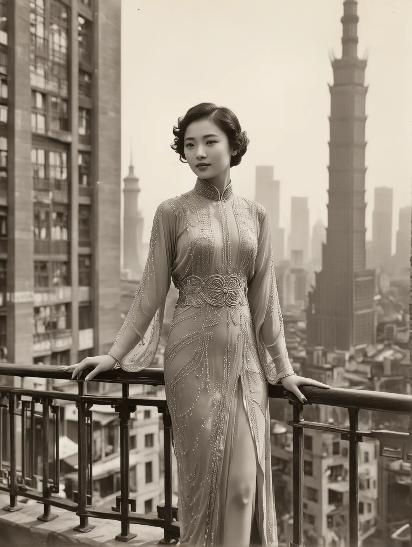 1920s-Chinese-Beauty-at-Shanghai-Rooftop