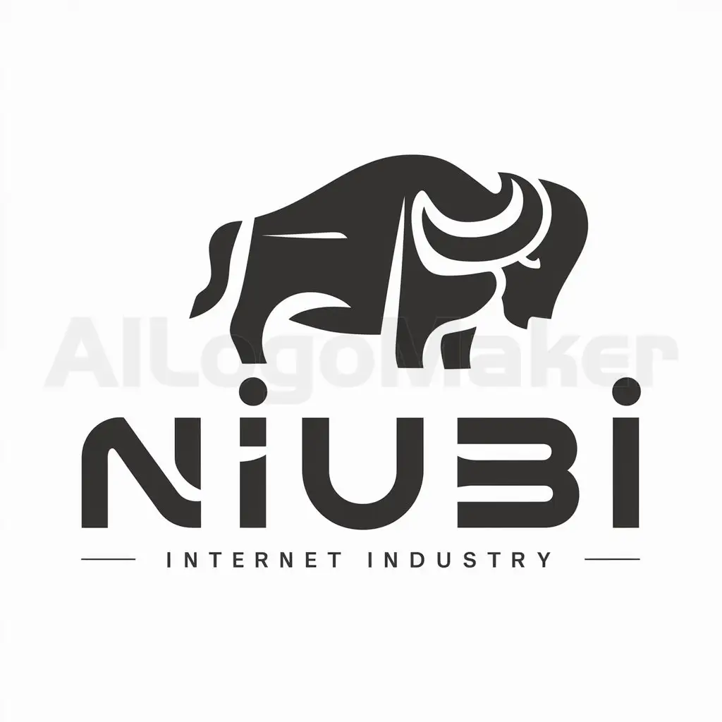 a logo design,with the text "niubi", main symbol:niú bì,complex,be used in Internet industry,clear background