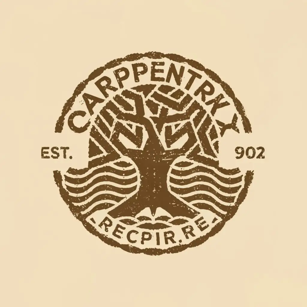 a logo design,with the text "Carpentry Recife", main symbol:Wood,complex,be used in Woodwork industry,clear background