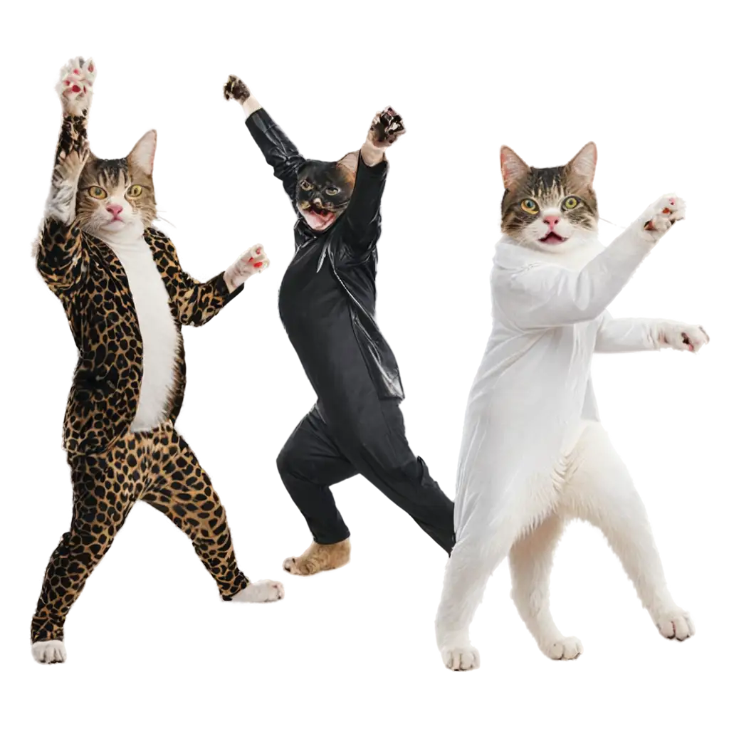 cats having disco