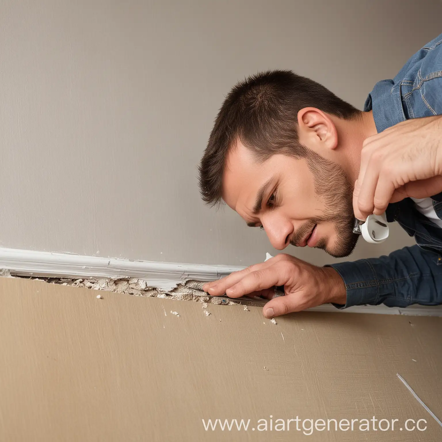 Man-Repairing-Apartment-CloseUp-Shot-of-Handyman-Fixing-Interior