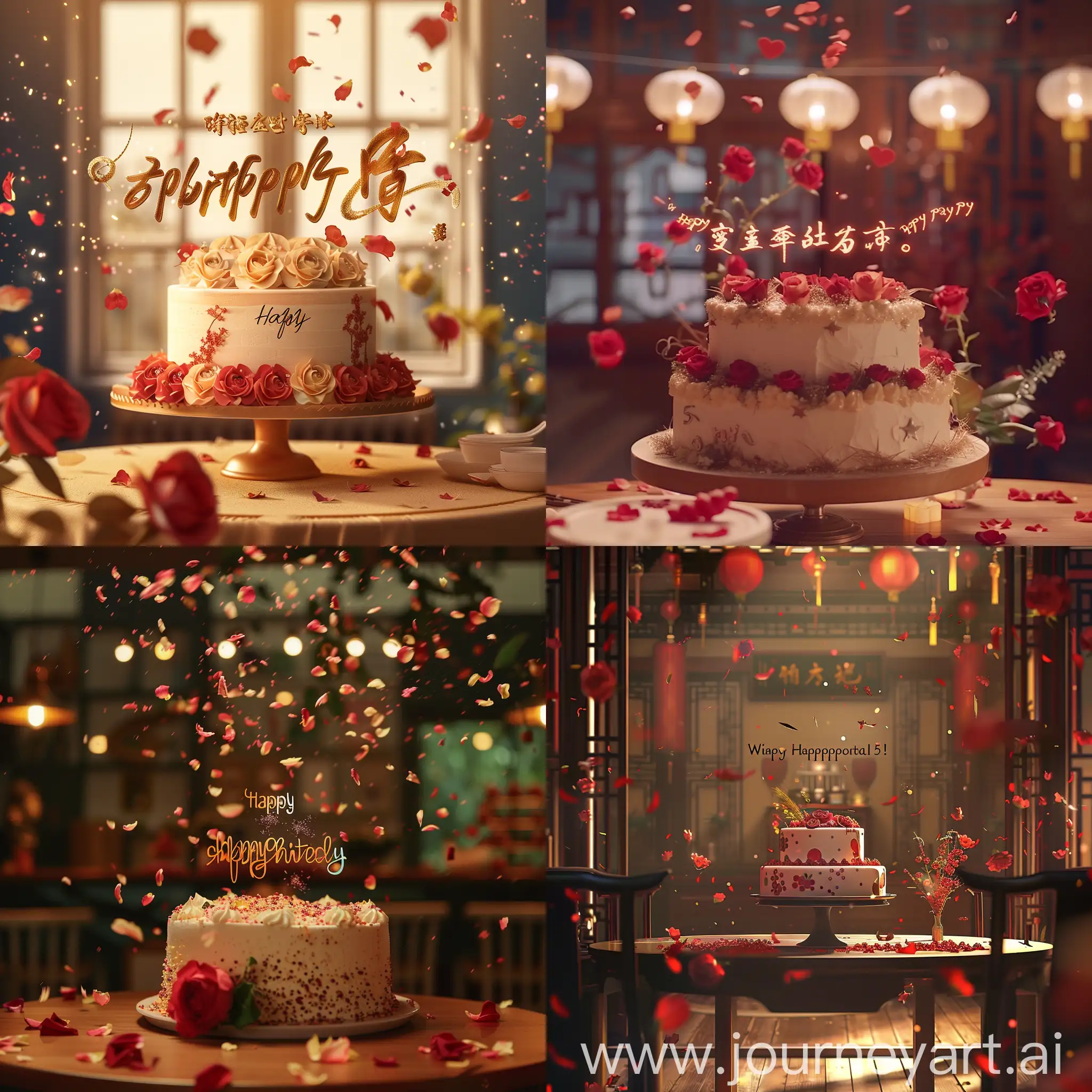 Birthday-Celebration-with-Floating-Wishes-and-Red-Roses