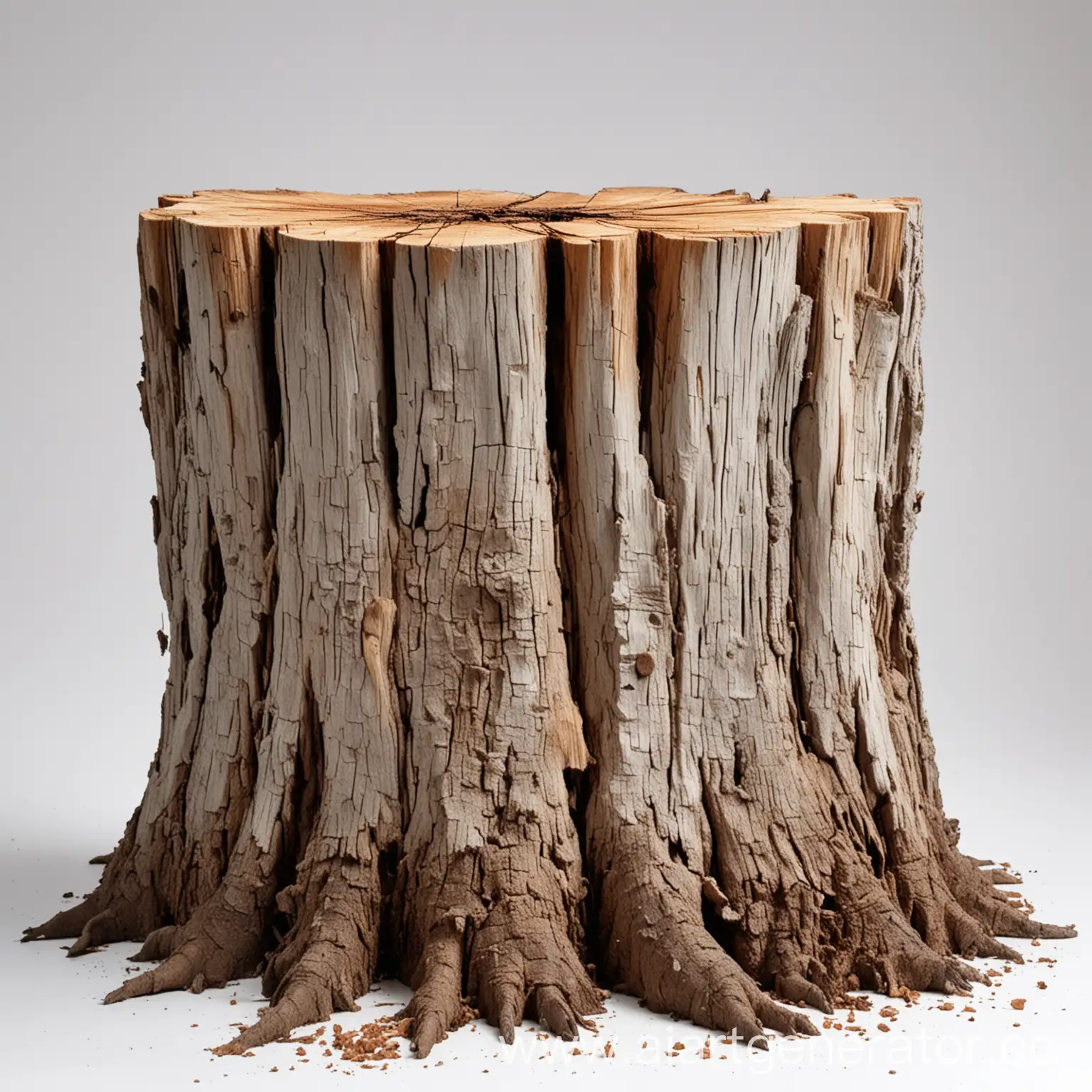 Stunning-Stump-Still-Life-on-White-Background