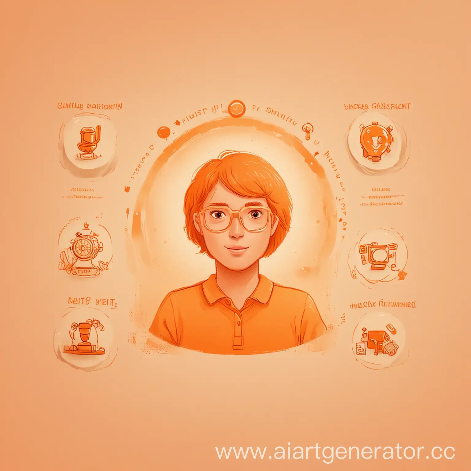 Illustration-of-Achievements-Showcase-in-Soft-Orange-Color