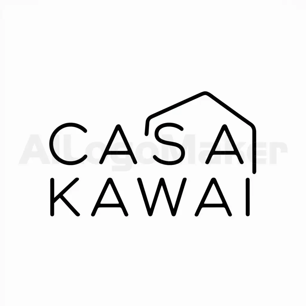 Logo-Design-For-Casa-Kawai-Minimalist-Casa-Symbol-in-Clear-Background