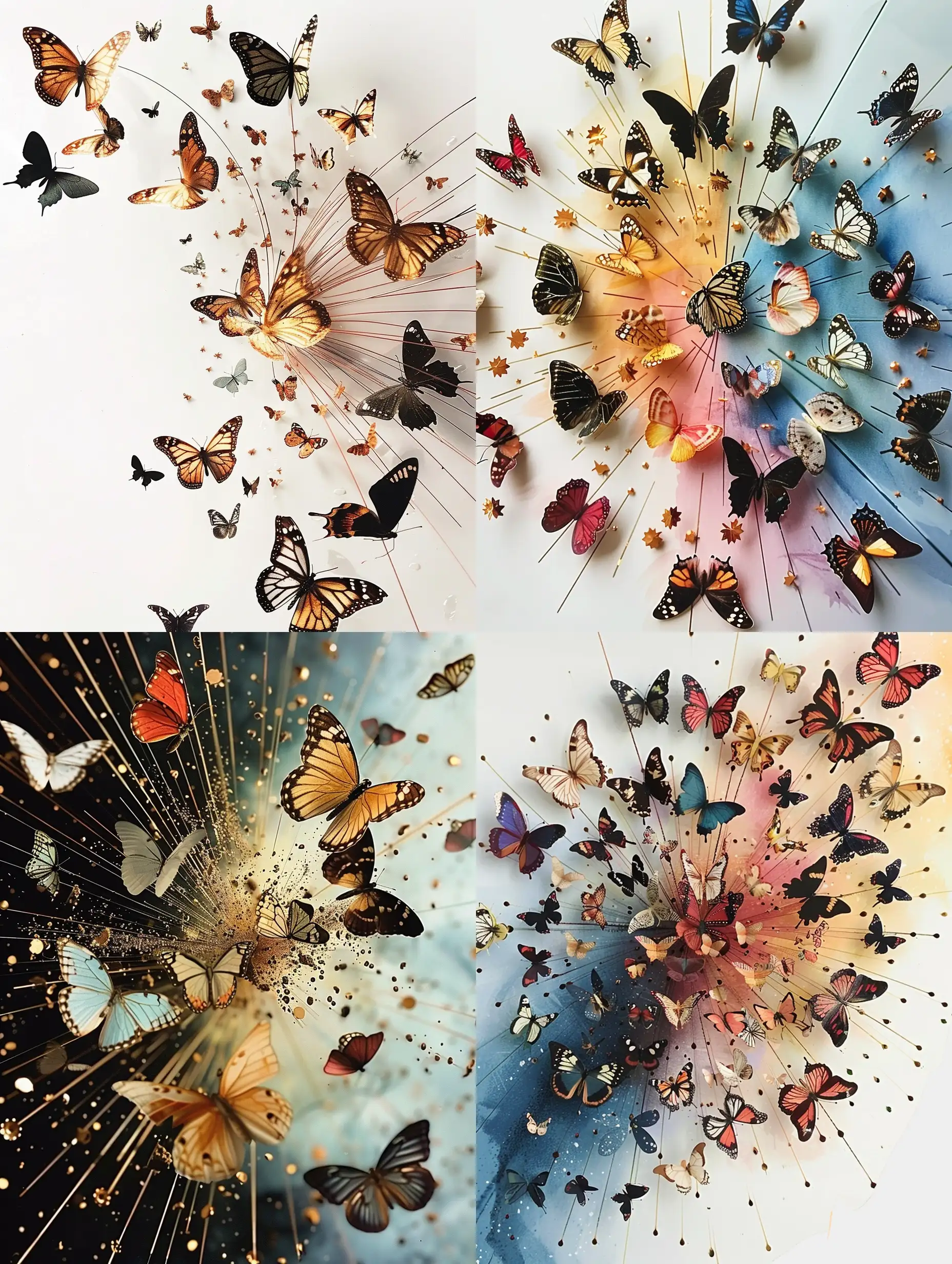 leave this image but remove the butterflies from the center closer to the edge