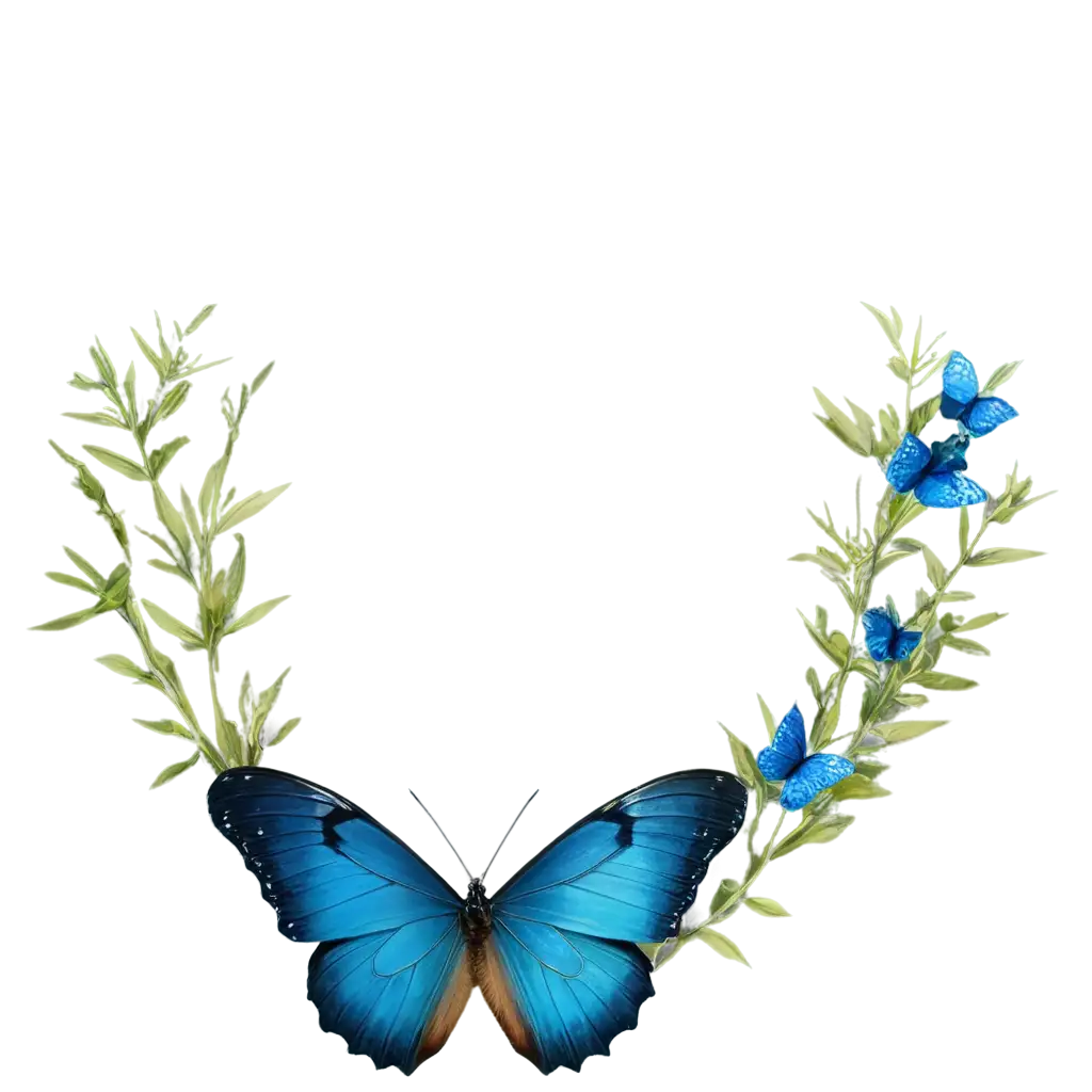 Vivid-Blue-Butterfly-PNG-Stunning-Artistic-Representation-for-Digital-Content