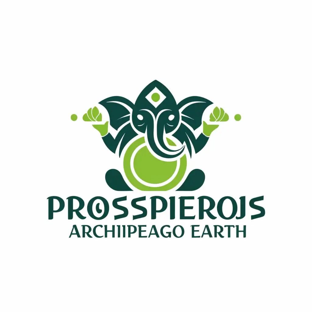 a logo design,with the text "Prosperous Archipelago Earth", main symbol:Ganesha symbolizes Earth brings prosperity to all people,Moderate,be used in Nonprofit industry,clear background