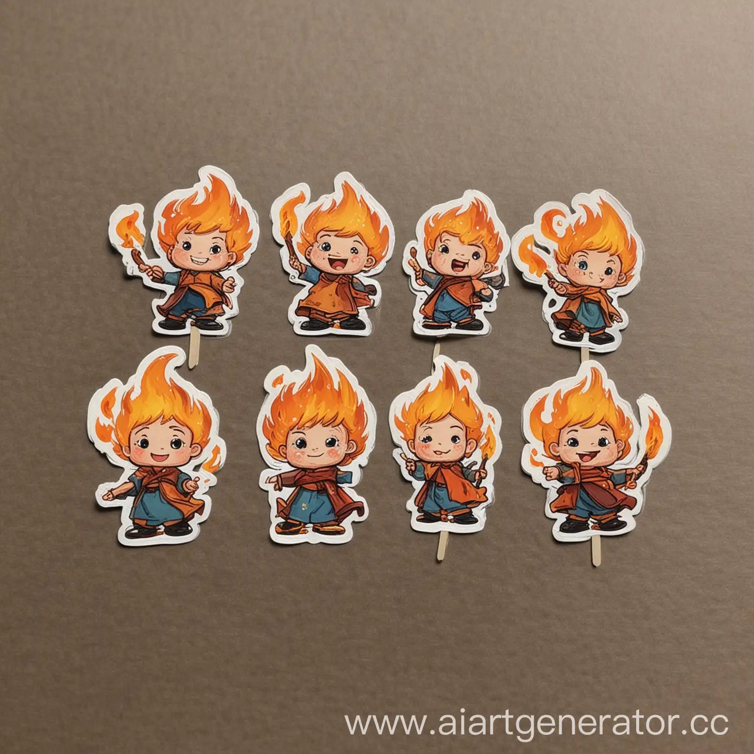 Playful-Cartoon-Characters-Twirling-Fire-Sticks