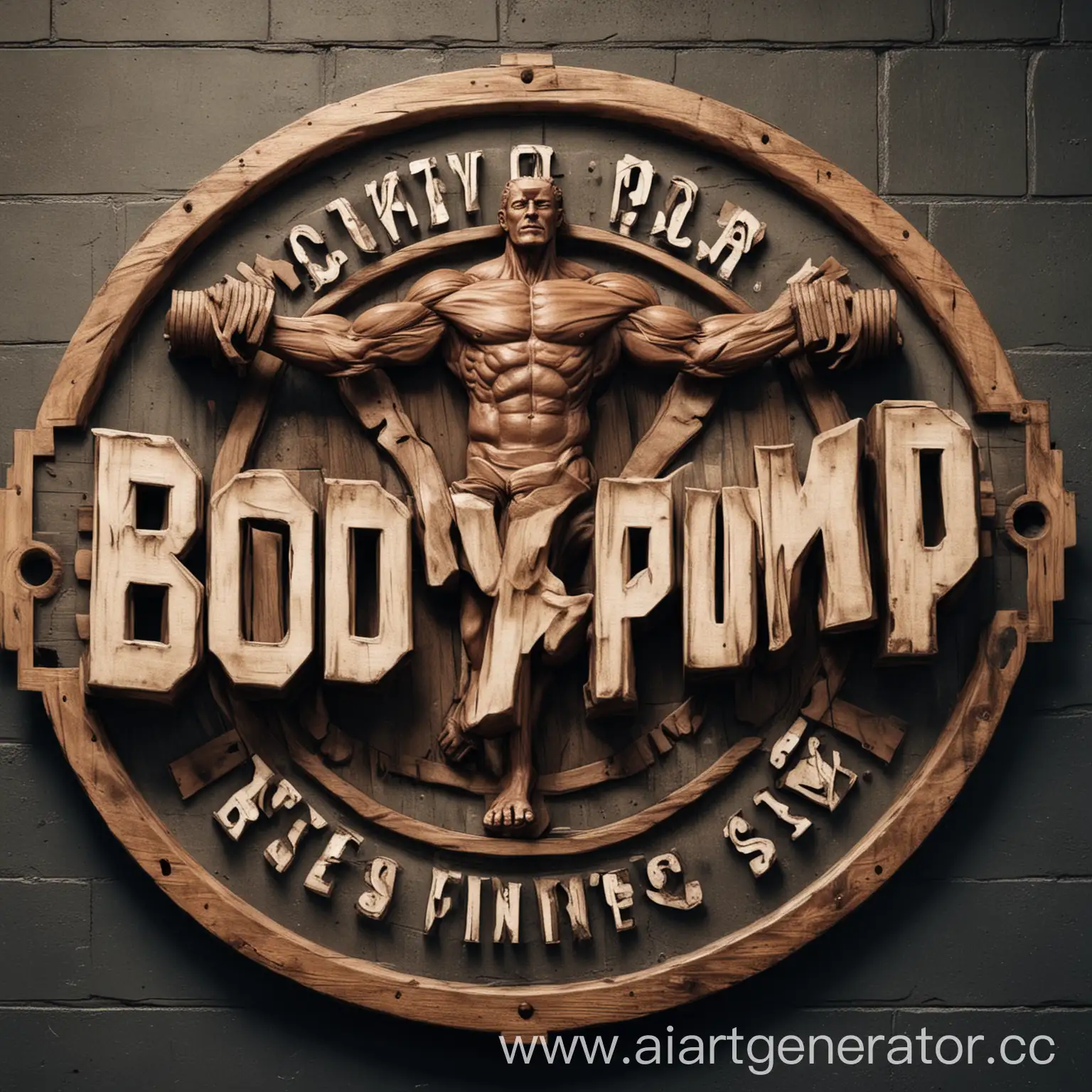 NeoTraditional-Body-Pump-Fitness-Club-Sign-Muscular-Letters-Display-Strength-and-Vitality