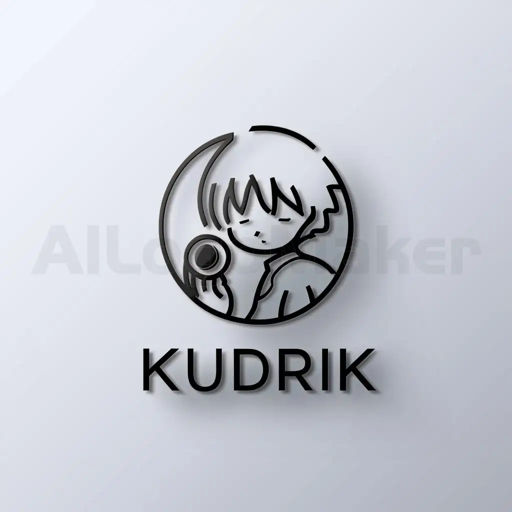 a logo design,with the text "KUDRIK", main symbol:anime,Minimalistic,be used in Internet industry,clear background