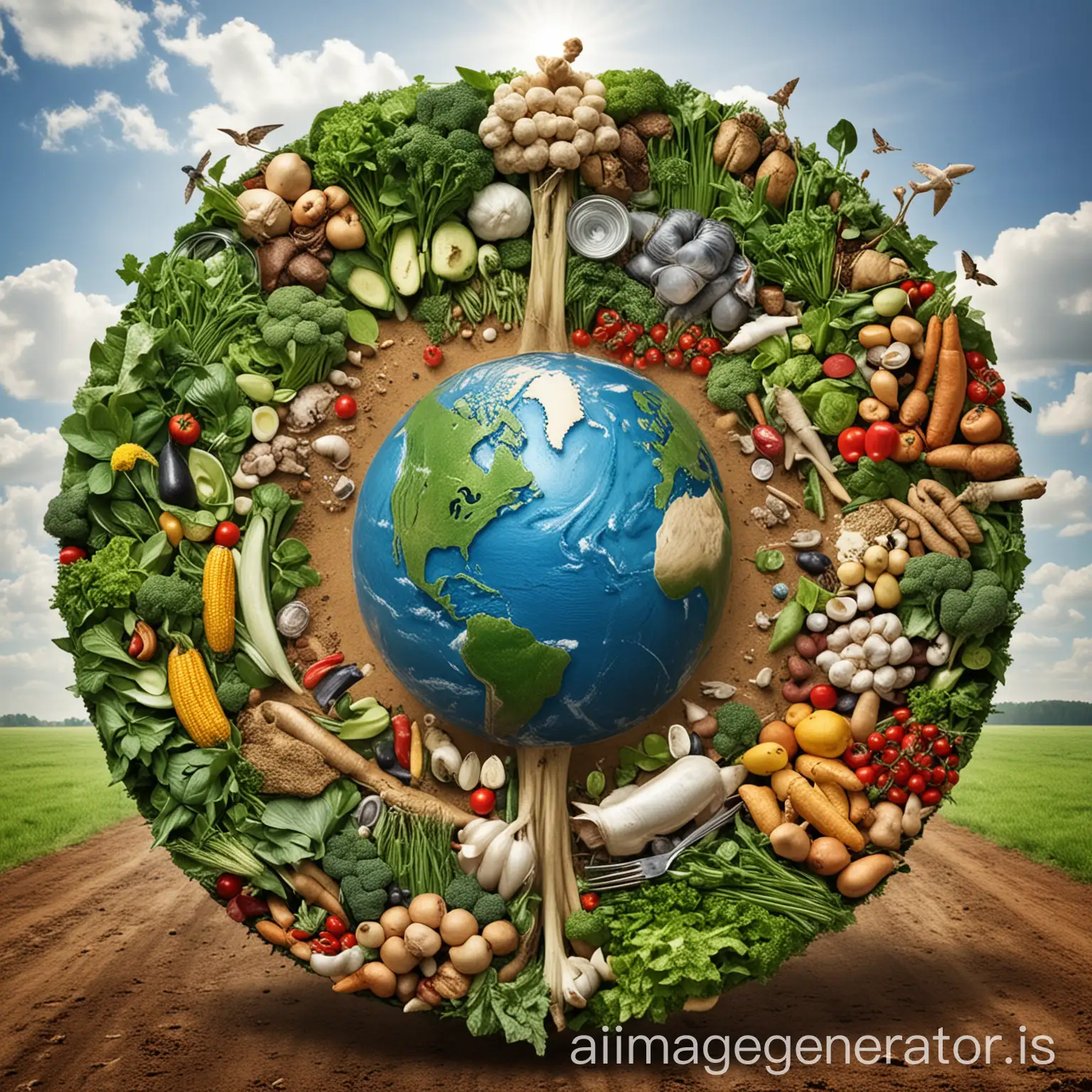 environment day related image, food environment cycle