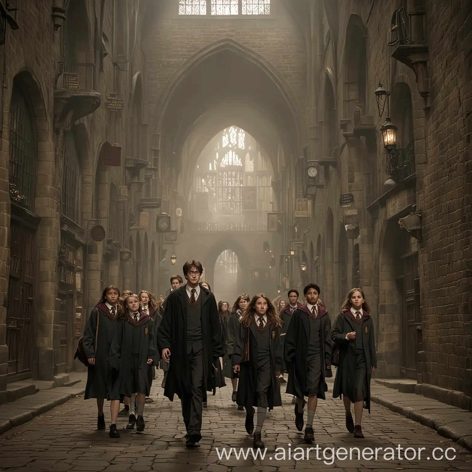 [Гарри, Гермиона и пропавшие ученики возвращаются в Хогвартс.]

Гарри: "Миссия выполнена успешно! Теперь мы можем вернуться к нашим занятиям."