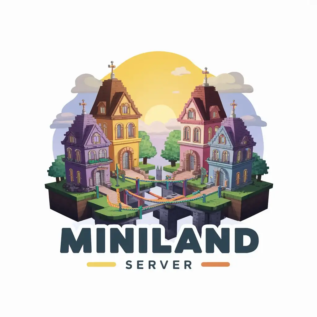 Techthemed-Miniature-Cityscape-Server-Logo-Design-in-a-Miniature-World