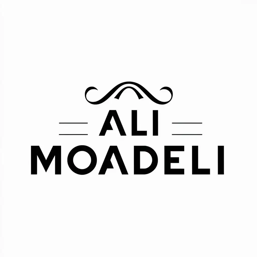 Logo design for the name of Ali Moadeli
