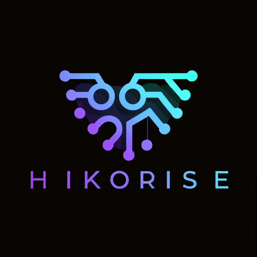 a logo design,with the text "HIKORISE", main symbol:futuristic,Moderate,be used in Internet industry,clear background