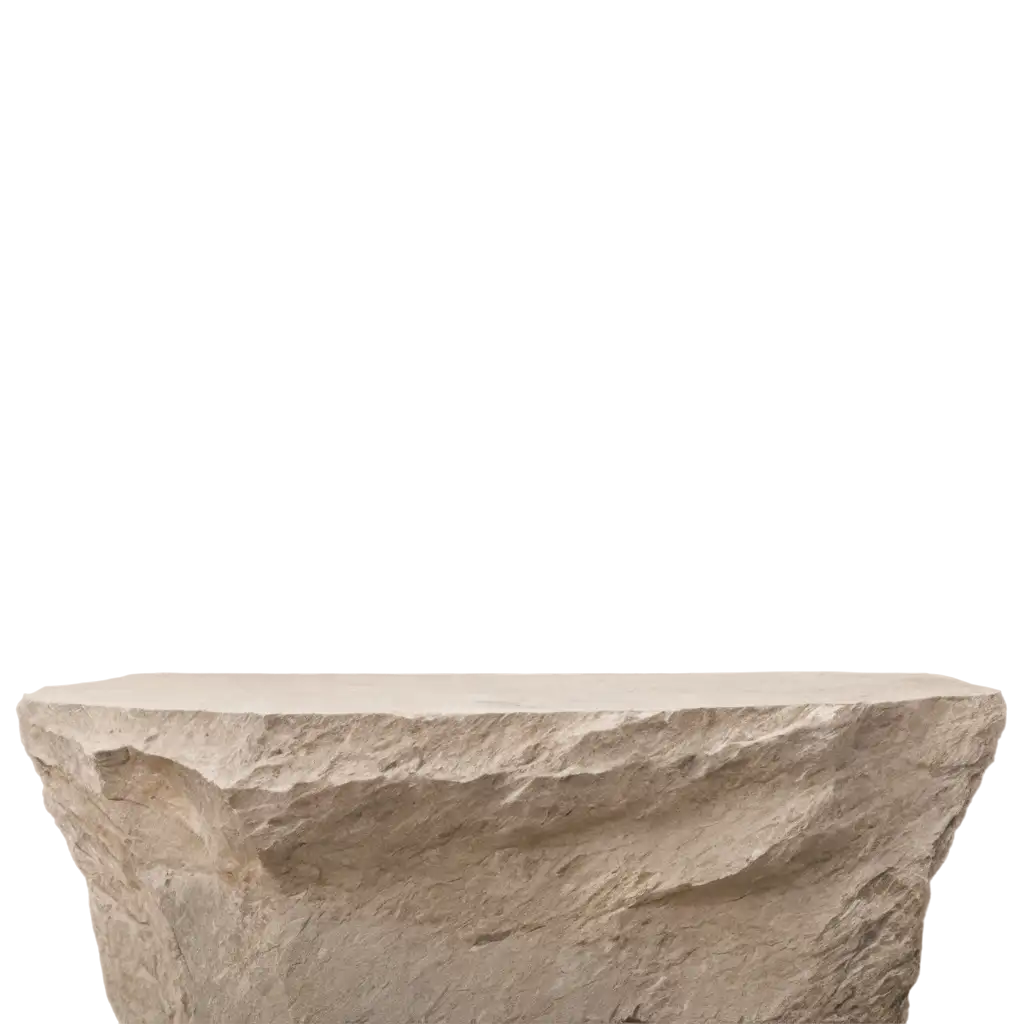 podium in the form of natural stone, horizontal angle