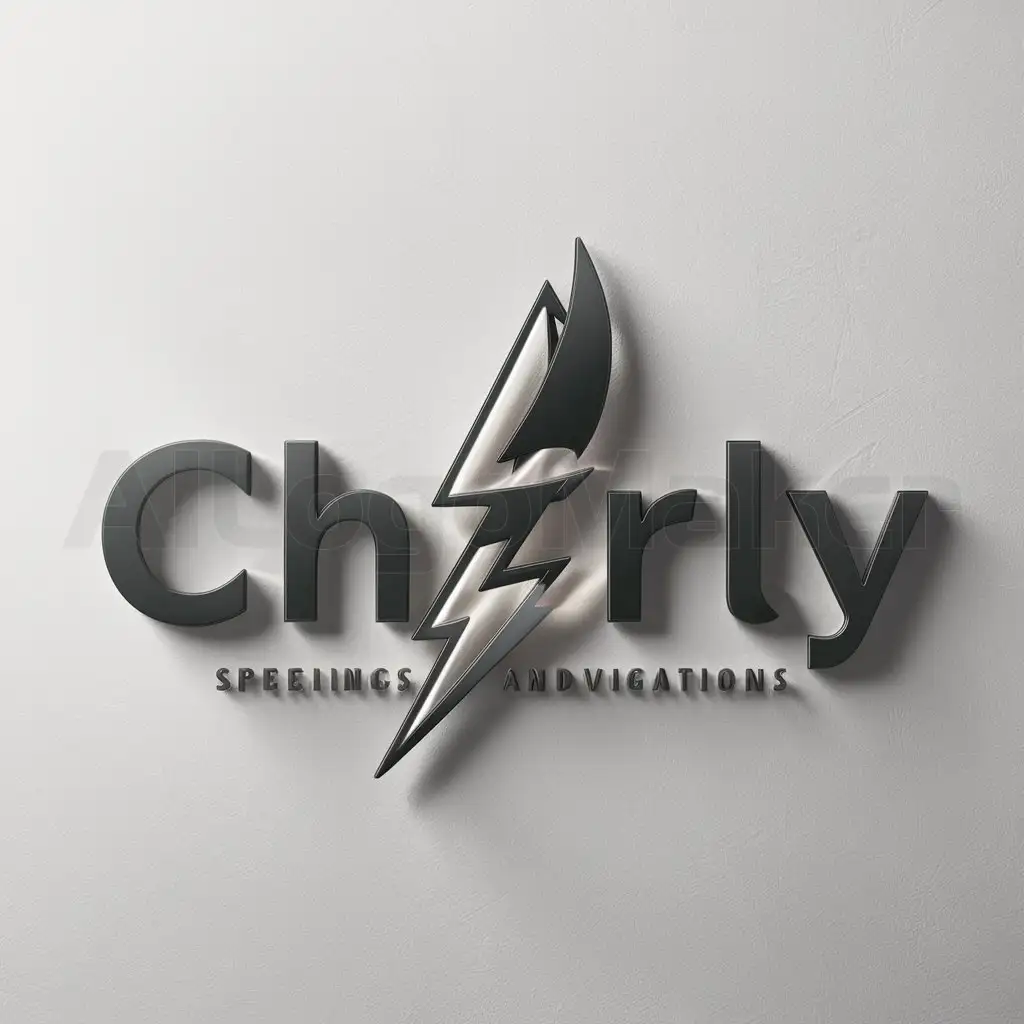 a logo design,with the text "Charly", main symbol:voilier éclair,Moderate,be used in Others industry,clear background
