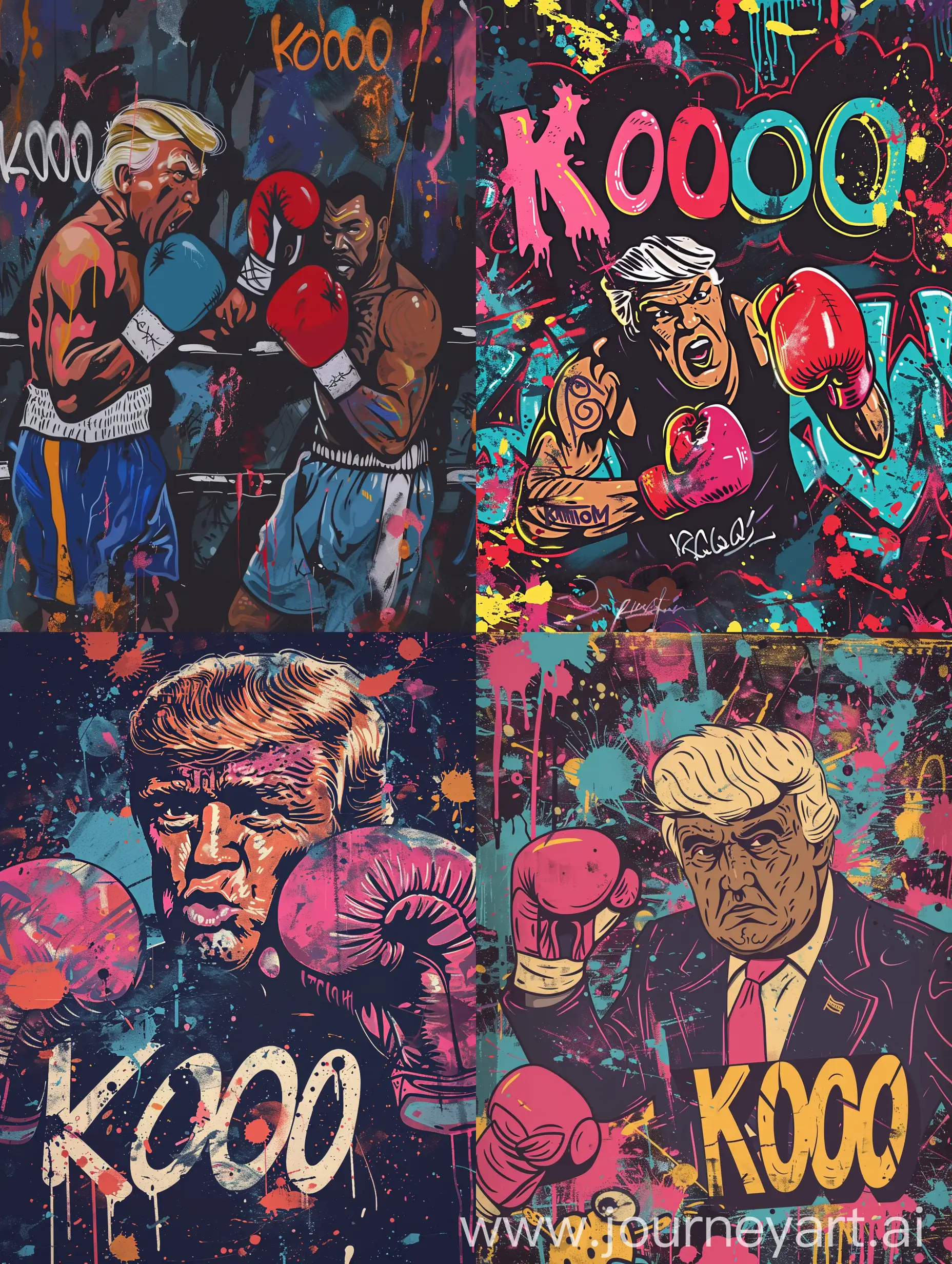 Urban-Graffiti-Illustration-Mike-Tyson-vs-President-Donald-Trump