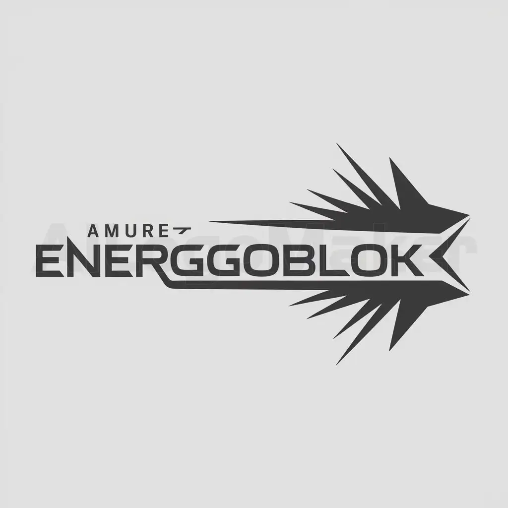 a logo design,with the text "AmurEnergoBlok", main symbol:Energoblok,Moderate,be used in Technology industry,clear background