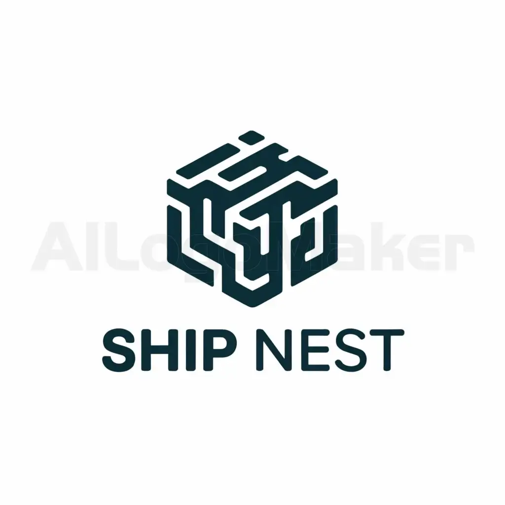 a logo design,with the text "ship nest", main symbol:box,Moderate,be used in Others industry,clear background