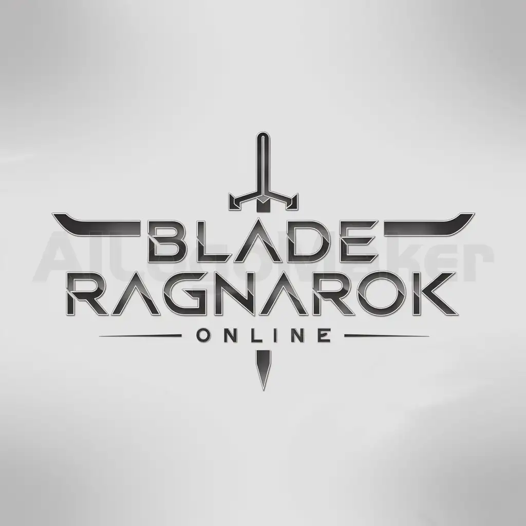 a logo design,with the text "Blade Ragnarok Online", main symbol:blade,Minimalistic,be used in Others industry,clear background