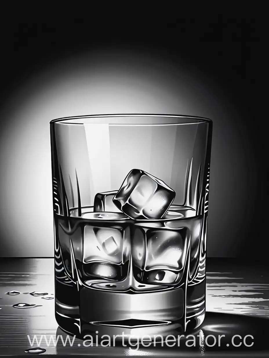 Classic-Noir-Illustration-of-Whiskey-Glass-with-Ice