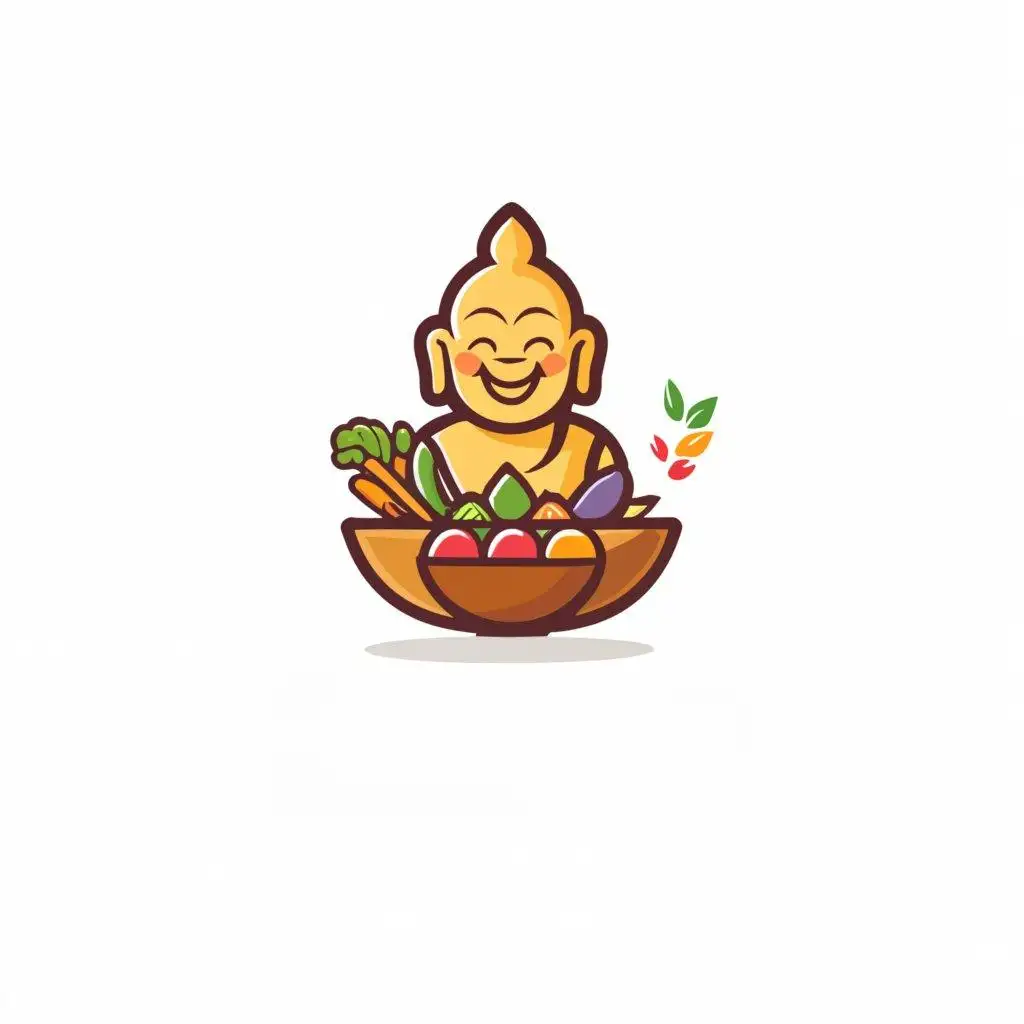 LOGO-Design-For-Buddha-Bowls-Serene-Buddha-Holding-a-Nutritious-Bounty